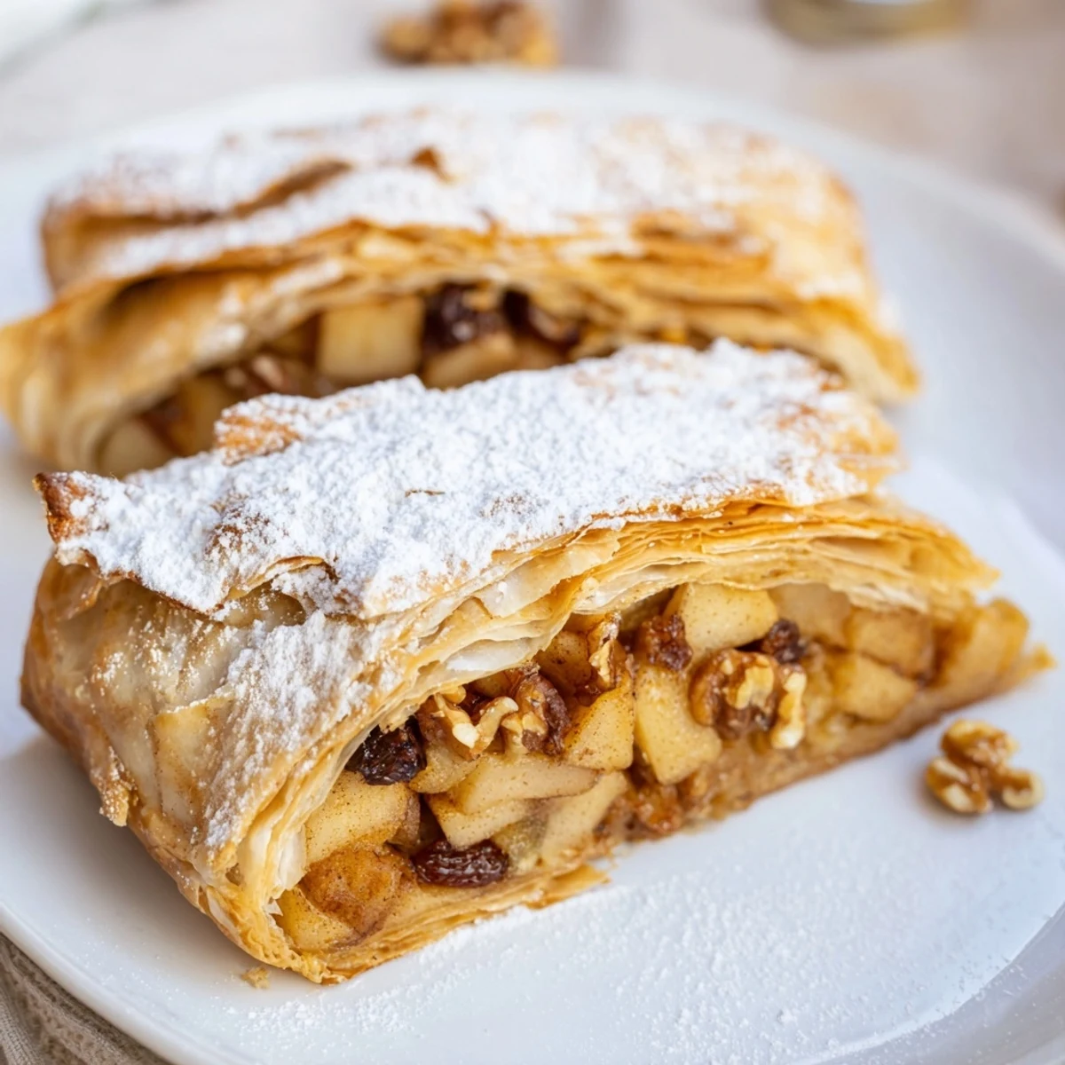 Apfelstrudel mit Blätterteig