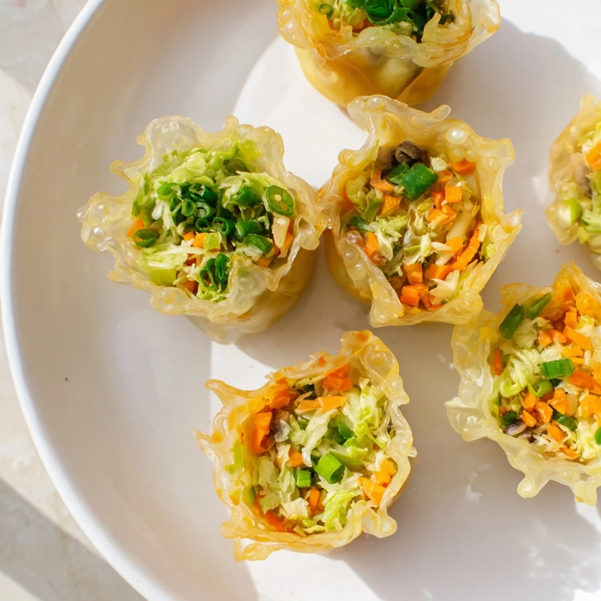 Knusprige Reispapier Teigtaschen