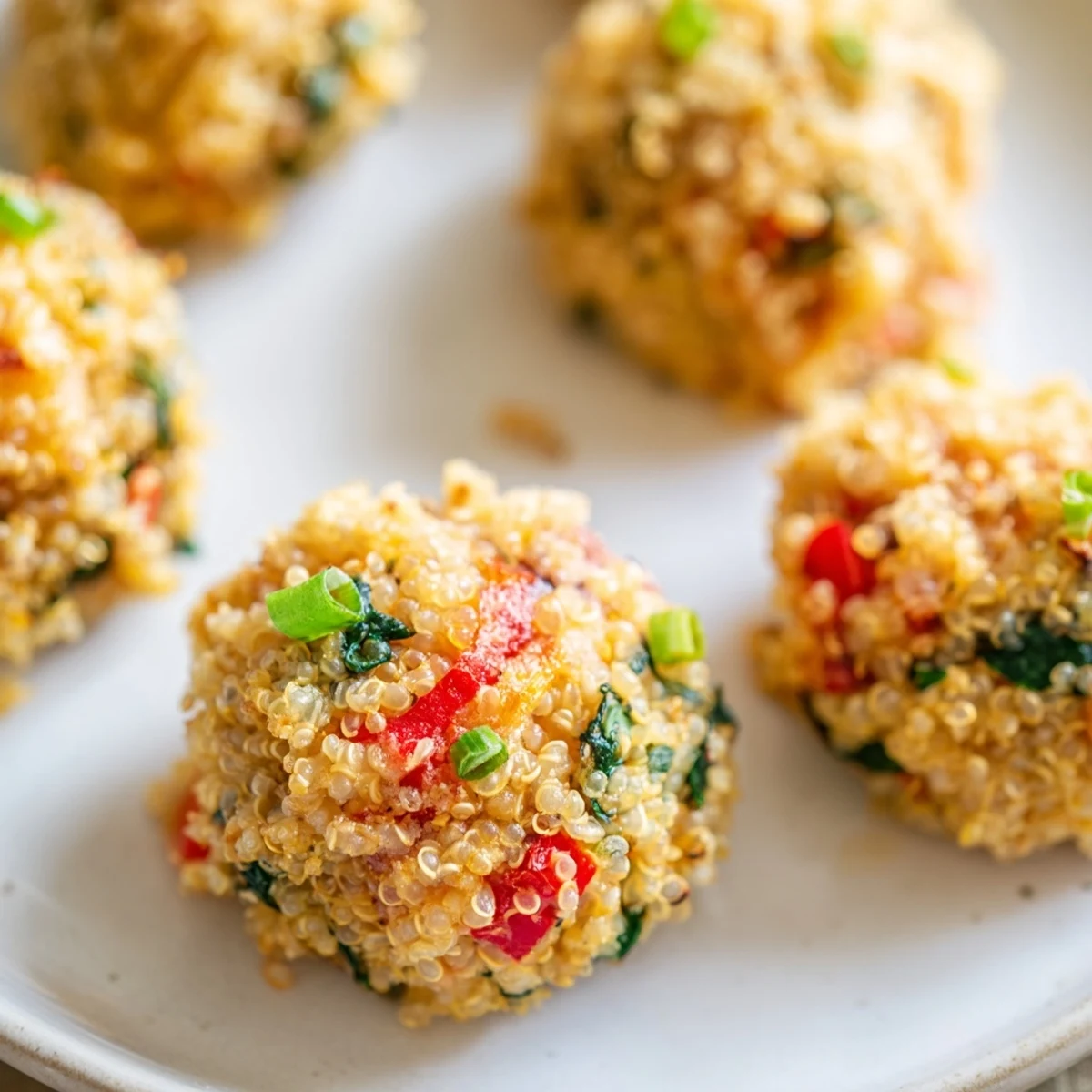 Savory baked Cheddar Quinoa Bites showcasing fluffy quinoa and a crispy golden top.