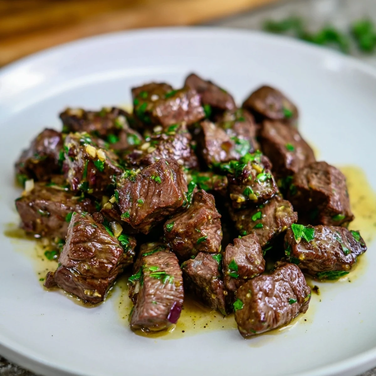 Air Fryer Knoblauch-Butter Steak