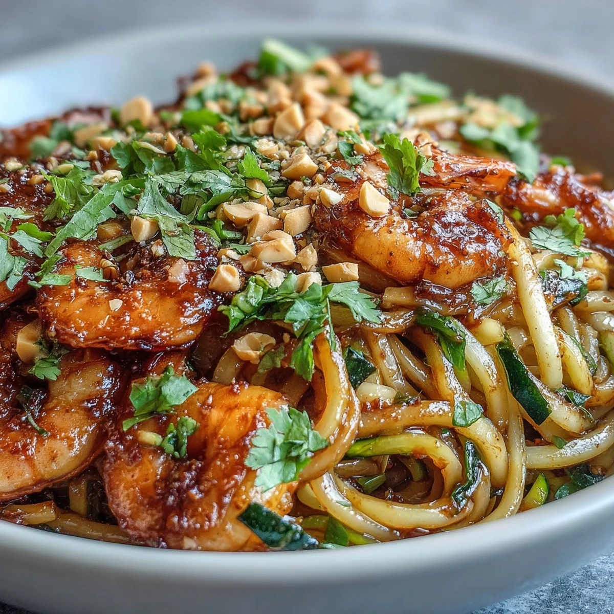 Frisches und belebendes asiatisches Nudelgericht mit Limetten-Sesam-Sauce, perfekt für ein schnelles Abendessen.