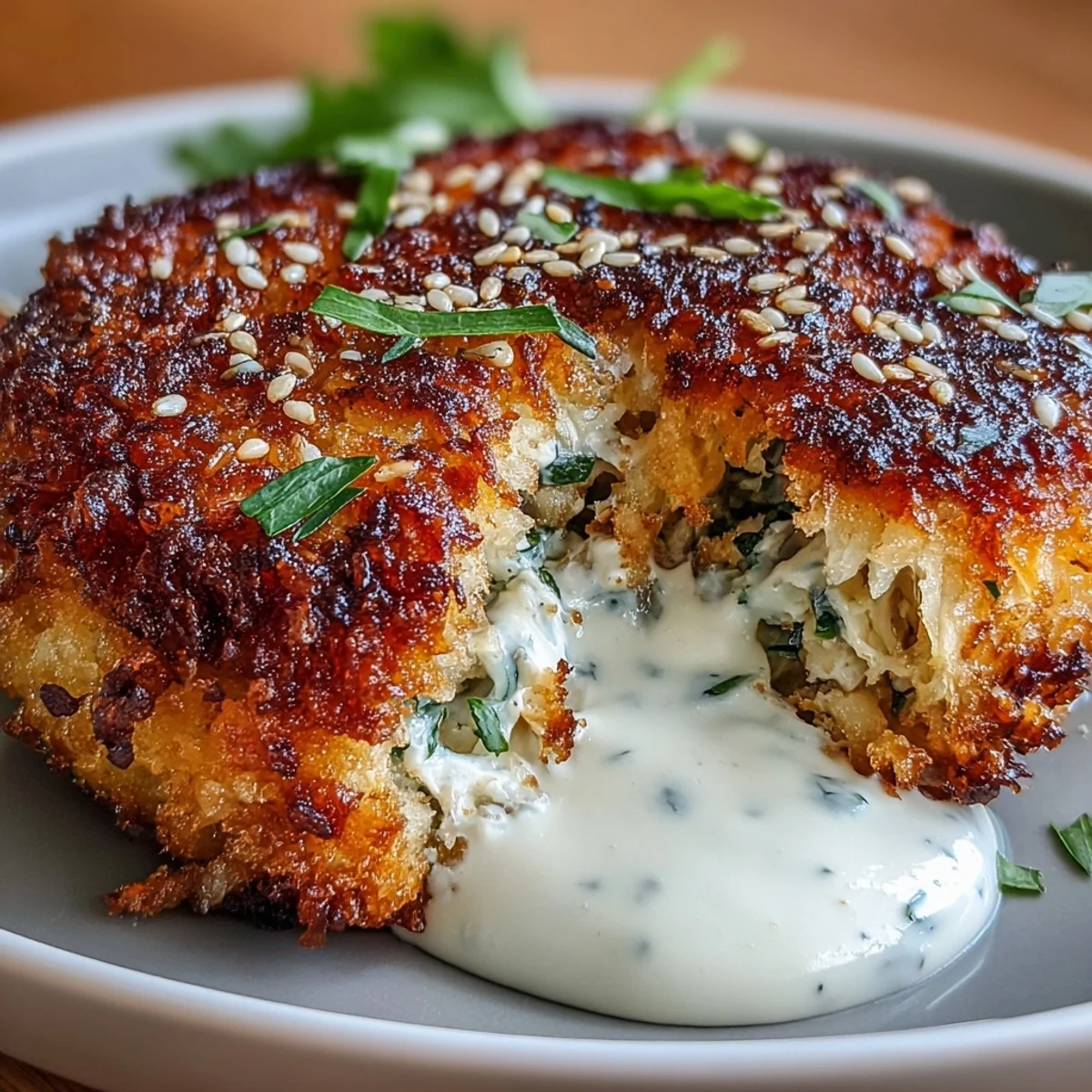 Krosse asiatisch gewürzte Thunfisch-Puffer mit cremiger, scharfer Mayo. Perfekt für schnelle Mahlzeiten oder Vorspeisen.