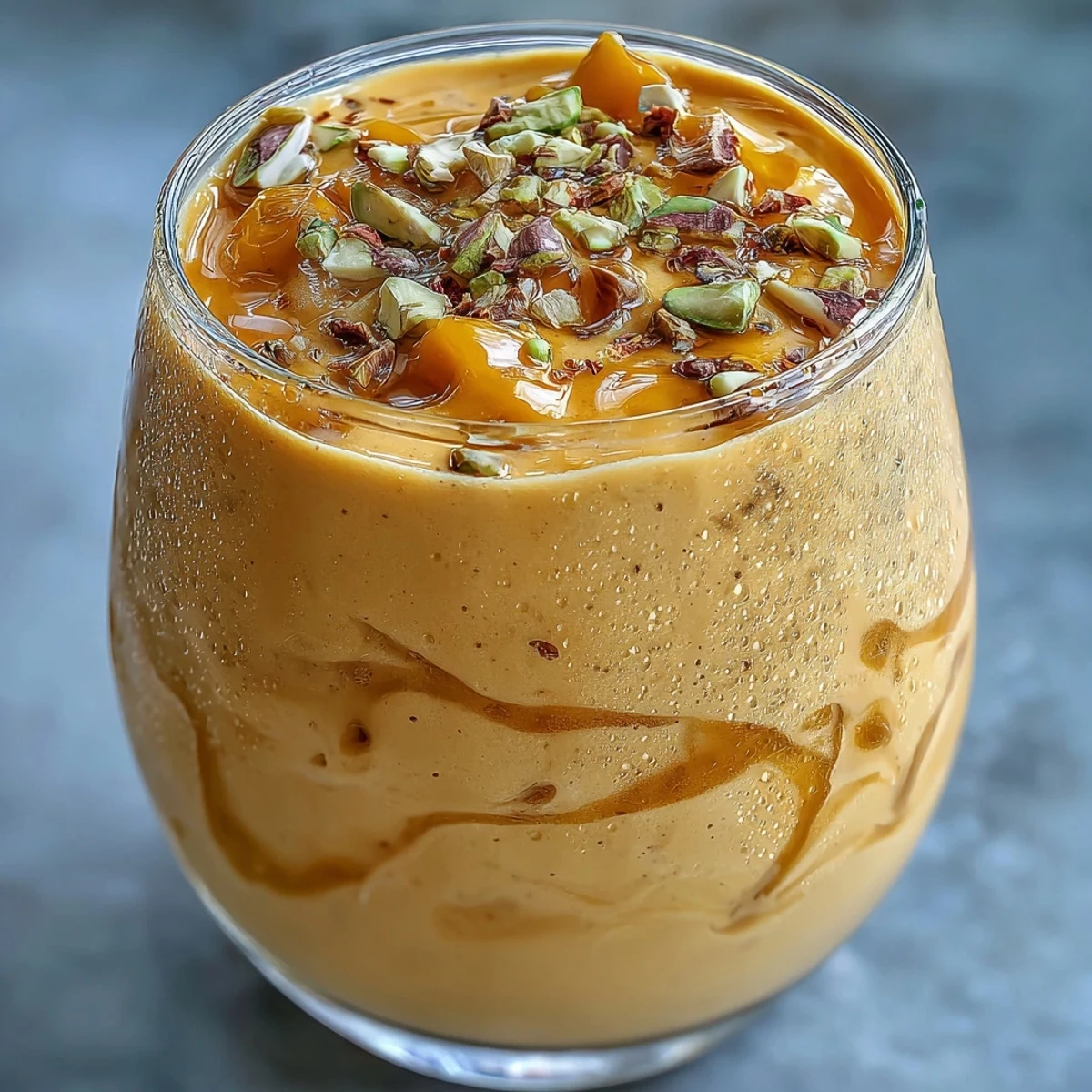 3. Cremiger Mango-Lassi mit aromatischem Kardamom, perfekt für heiße Tage oder als Begleitung zu scharfen Gerichten.