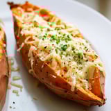 Süßkartoffel Käse ganz gebacken