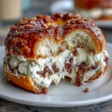 Fluffy Yogurt Bagels mit Zimtschnecken: goldbraune, mit Zimt gefüllte Brötchen, perfekt zum Frühstück oder Brunch.  