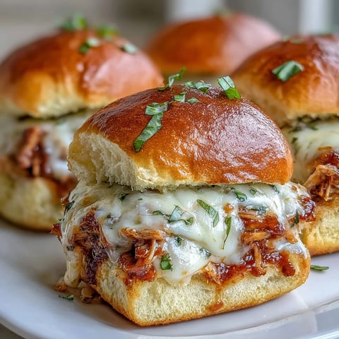 Golden-brown Pesto Chicken Parmesan Sliders on a platter with fresh basil garnish, ready to serve.