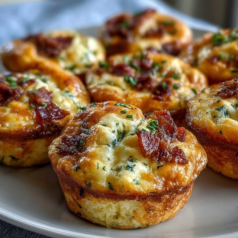 Gefüllte Ranch & Cheddar Egg Muffin Cups mit knusprigem Bacon und geschmolzenem Käse aus dem Ofen.