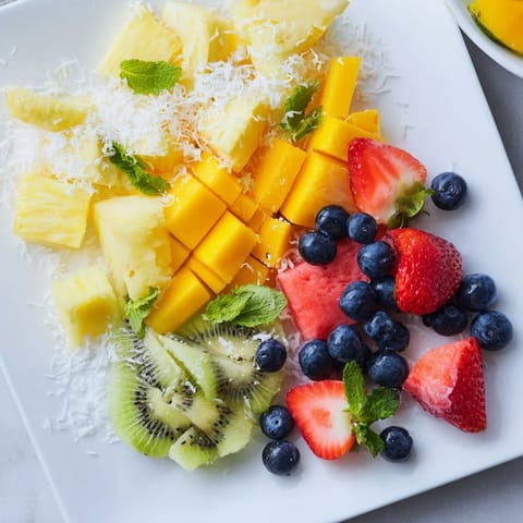 Tropische Ananas Fruchtplatte