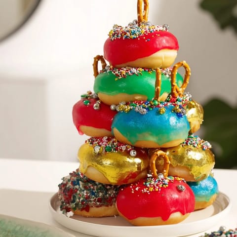 Donut Weihnachts Ornament Turm