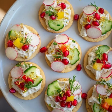 Bunte Ornament Cracker Snacks