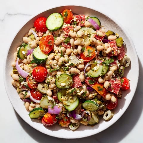 Mediterraner Bohnensalat mit Salami #134