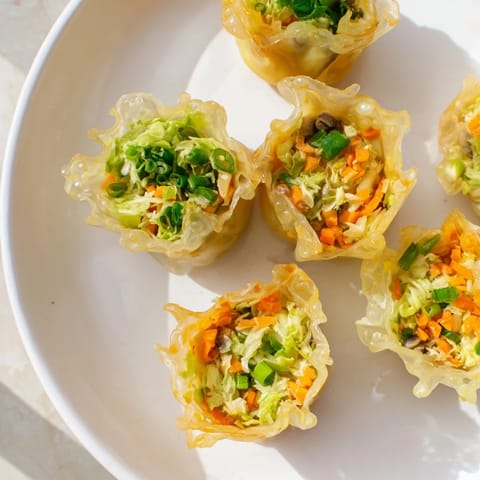 Knusprige Reispapier Teigtaschen