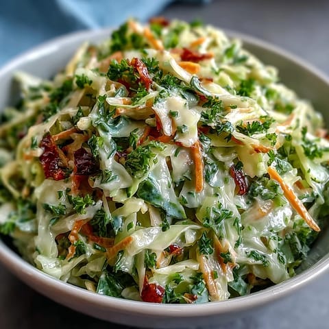 Eine frische Sauerkraut-Krautsalat-Mischung, perfekt als leichte Beilage.