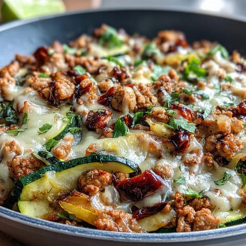 One-Pot Turkey Taco Zucchini