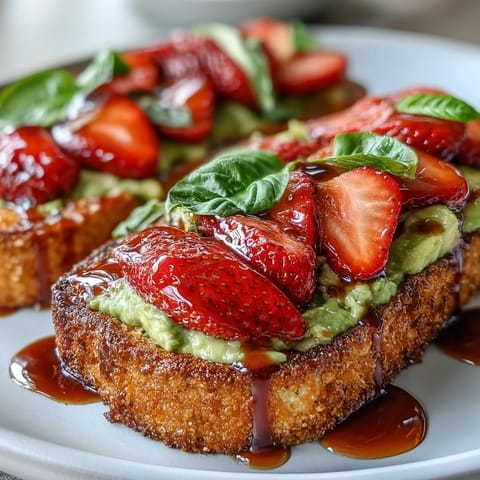 Galentines Avocado Strawberry Toast