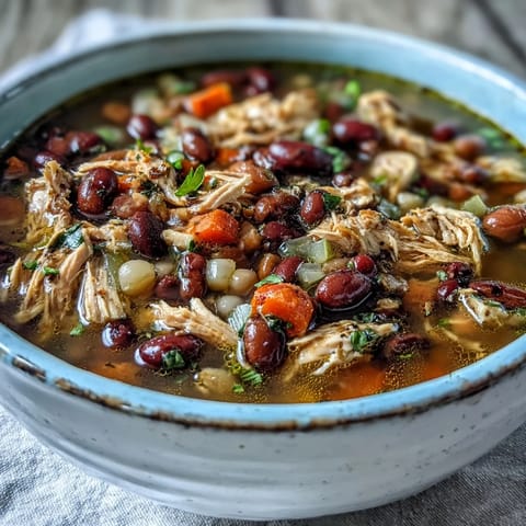 2. Aromatischer 15-Bohnen-Eintopf mit geräuchertem Truthahn, voller Geschmack und ideal für Reste.  