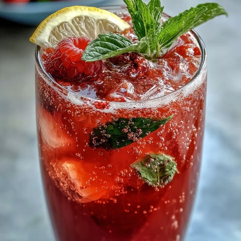 Himbeer Zitronen Spritz Mocktail #402
