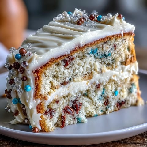 Bunte Schichtkuchen Class of 2026 Party-Kuchen mit funkelndem Champagner-Buttercreme-Topping.