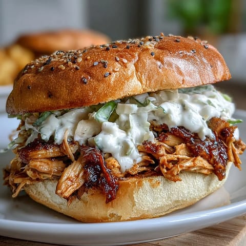 Saftiges, geräuchertes Geflügel für Sandwich-Liebhaber, verfeinert mit cremiger weißer BBQ-Sauce.