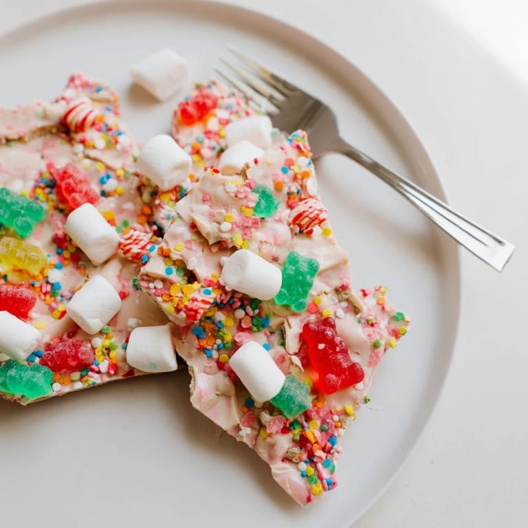 A close-up of festive Sweet Treats with gummy bears and candy canes, ready to enjoy.