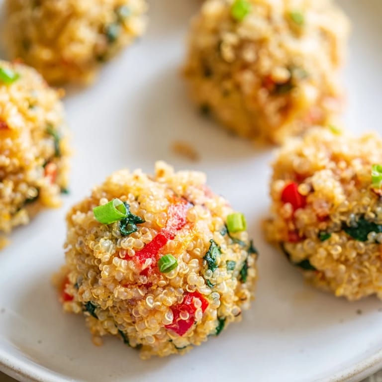 Savory baked Cheddar Quinoa Bites showcasing fluffy quinoa and a crispy golden top.