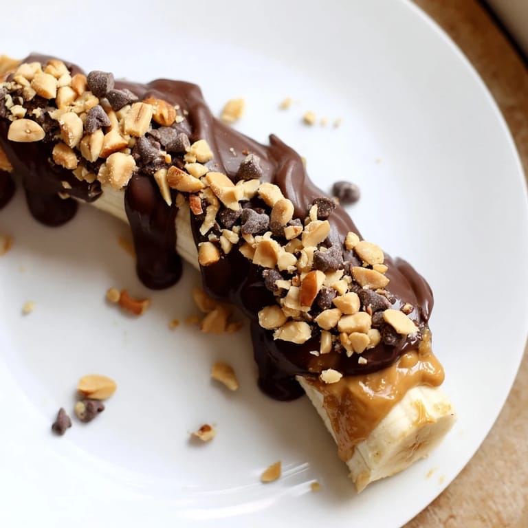 Cold, creamy Frozen Banana Chocolate Pops, glistening with chocolate and fun toppings, ready to eat.