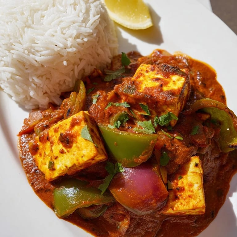 Creamy Paneer Tikka Masala, a close-up photo of the saucy dish with cilantro garnish.