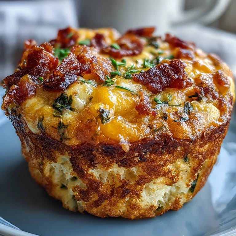 Freshly baked breakfast egg muffins with fluffy texture and cheddar, served alongside salsa for a spicy, satisfying morning bite.
