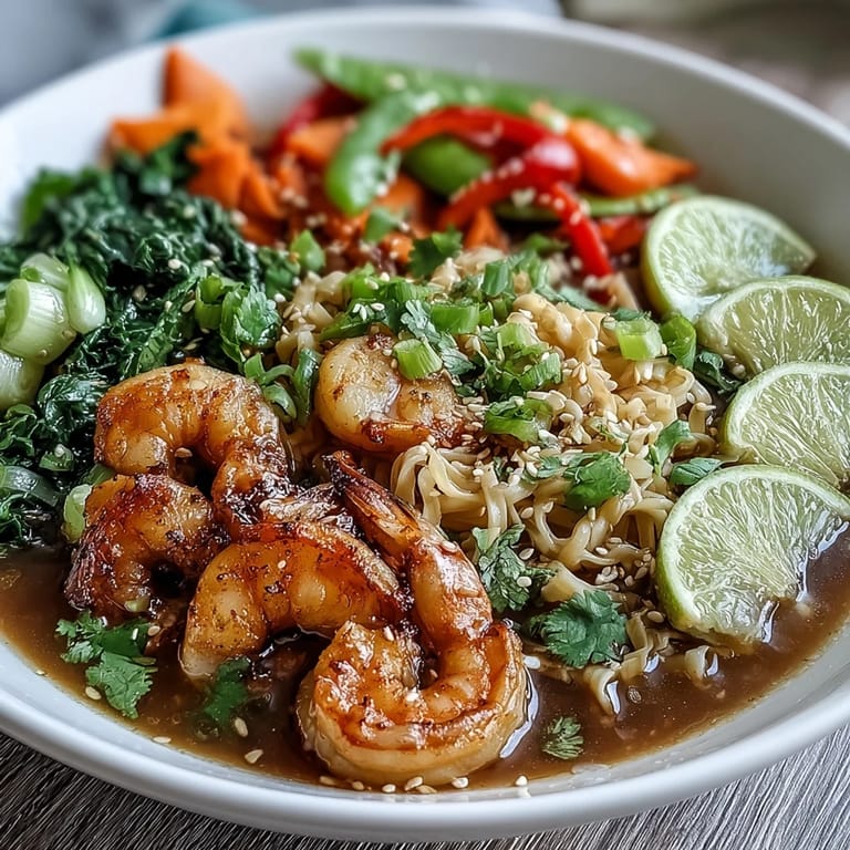 Frisch dampfend: Garnelen und Jakobsmuscheln ruhen auf seidigen Nudeln mit buntem Gemüse und Koriander im Aroma-Brühtopf.