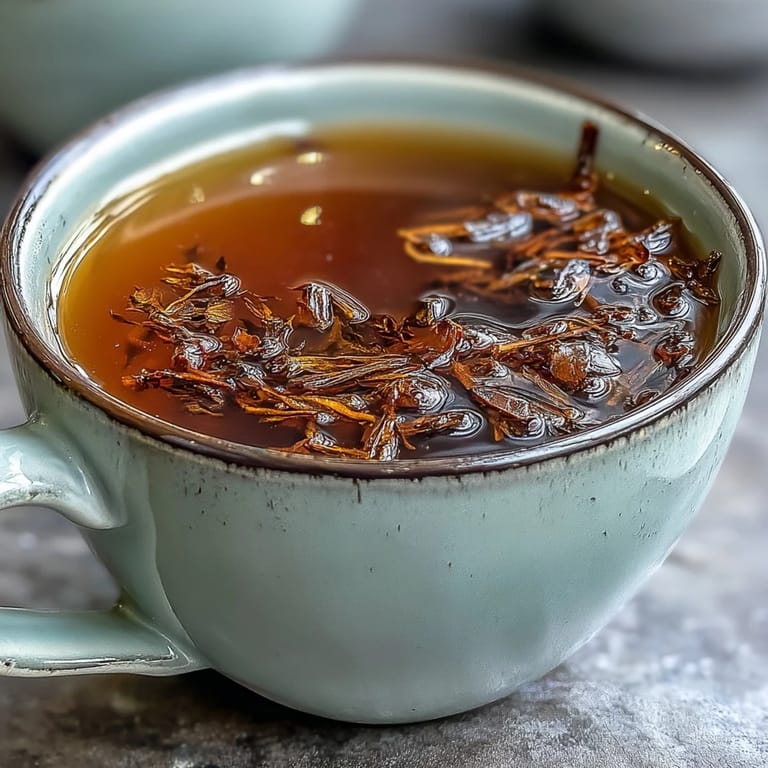 Beruhigendes Hojicha Americano in Tasse serviert, ideal für einen sanften Muntermacher.  