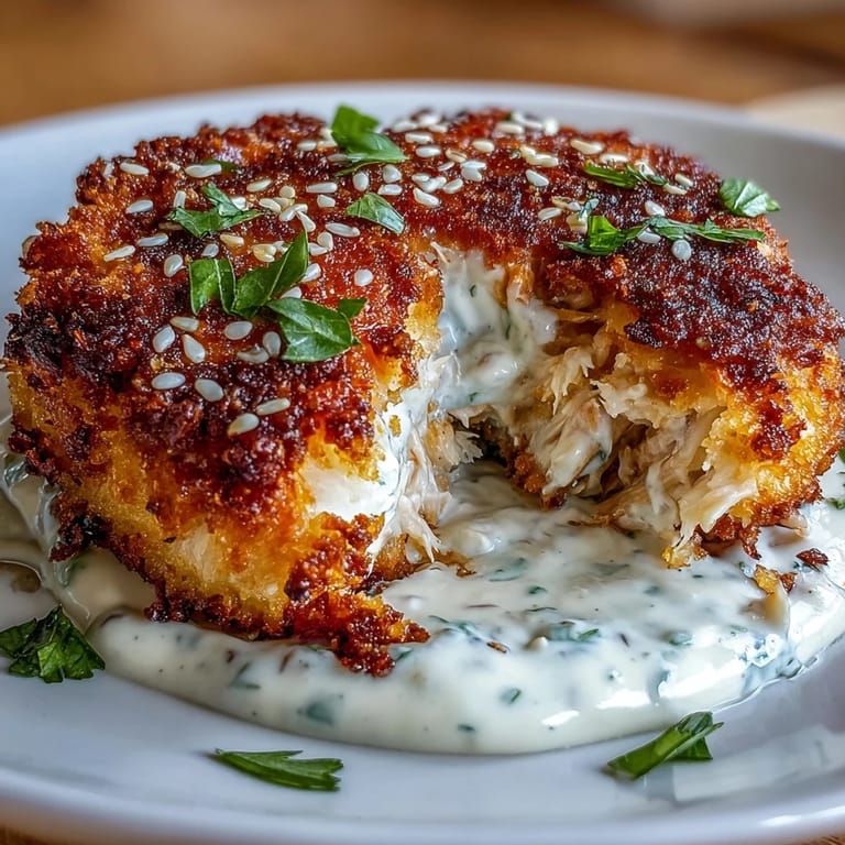 Knusprige Thunfisch-Puffer mit würzigen Aromen, serviert mit frischer, scharfer Limetten-Mayo. Ideal für Mittagessen oder Partysnacks.