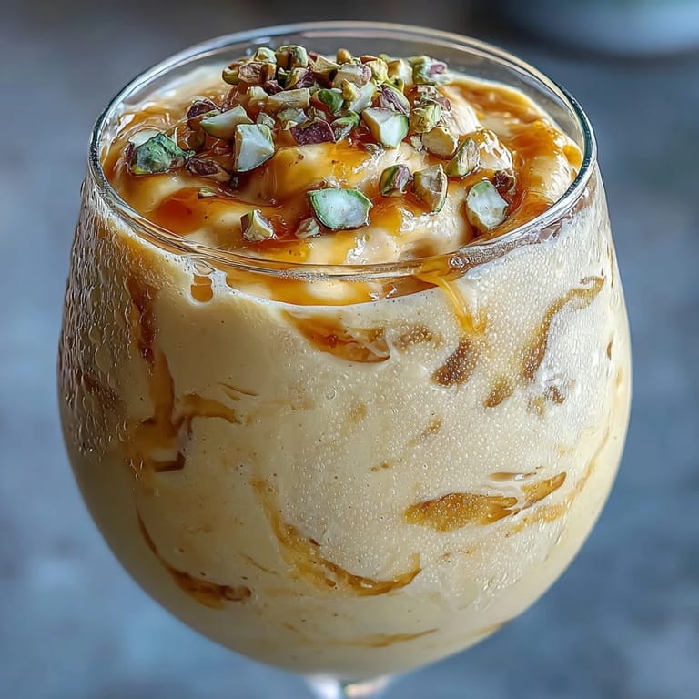 2. Erfrischender Mango-Lassi mit reifen Mangos, Joghurt und Honig, serviert in einem gekühlten Glas.  