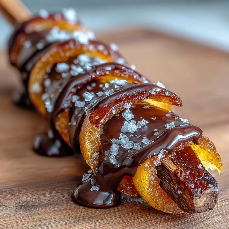 3. Dekadente Schokoladen-Rührer mit kandierten Orangenschalen, perfekt zum Verschenken oder Genießen mit heißer Milch.