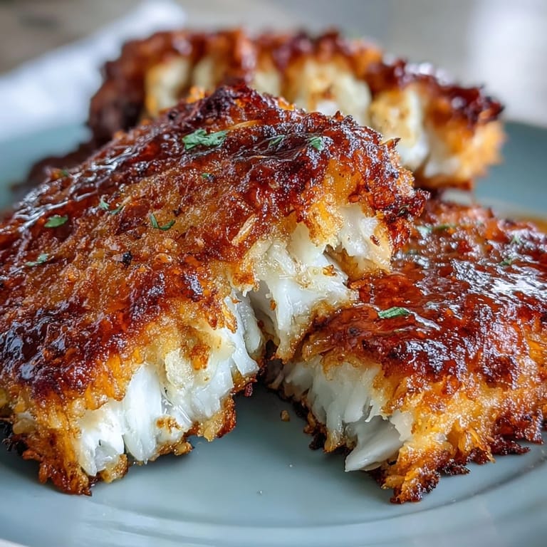 Saftige Katzenfischfilets in Buttermilch mariniert, in Maisgrieß gewendet und knusprig gebraten, begleitet von hausgemachter Remoulade.