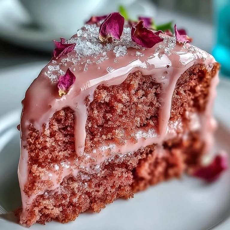 Elegante rosa Rosé-Samttorte mit essbarem Goldtropfen, perfekt für Feste.